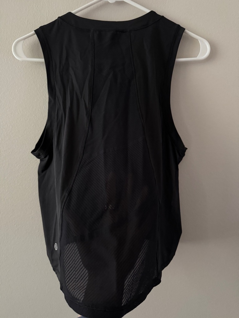 Women's sheer back Black Performance Tank - size 8